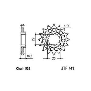 Ritzel JT JTF 741-14 14T, 525