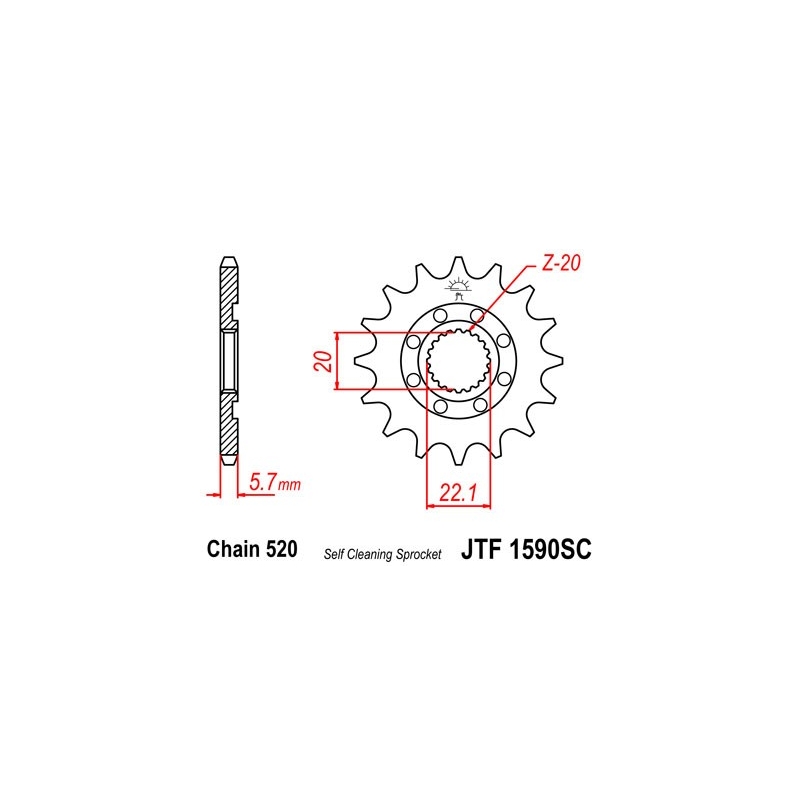 Ritzel JT 13T, 520 Self Cleaning Lightweight