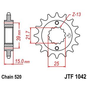 Ritzel JT JTF 1042-14 14T, 520