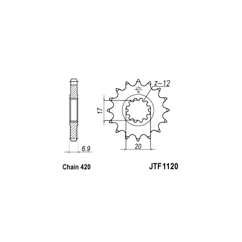 Ritzel JT 10T, 420