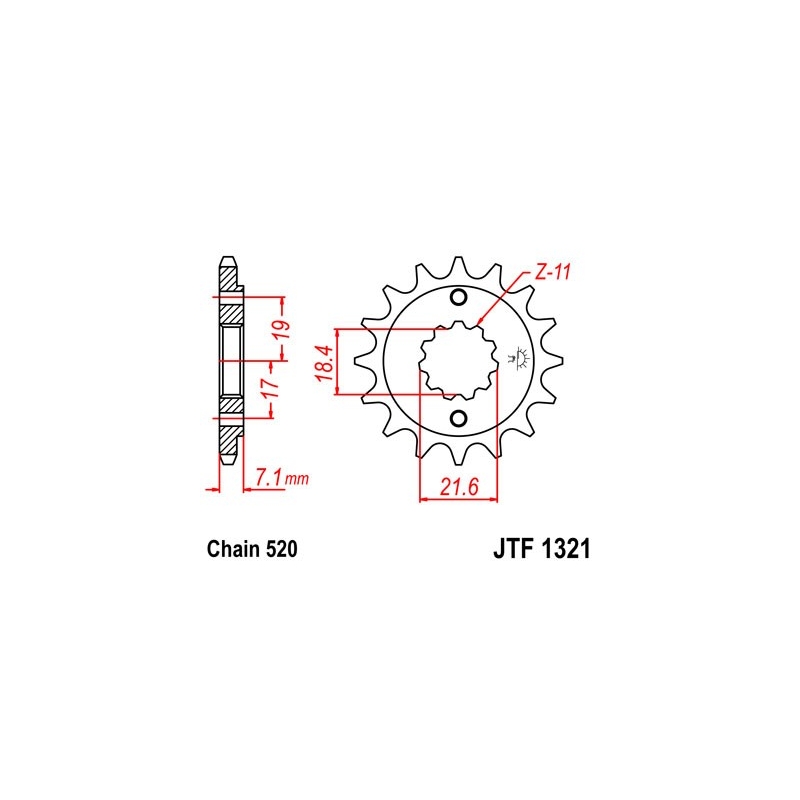 Ritzel JT 13T, 520