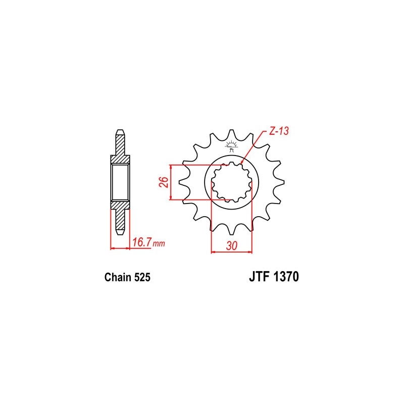 Ritzel JT 15T, 525