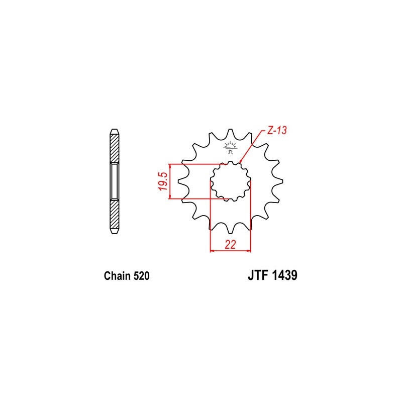 Ritzel JT 14T, 520