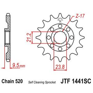 Ritzel JT JTF 1441-13SC 13T, 520 Self Cleaning Lightweight