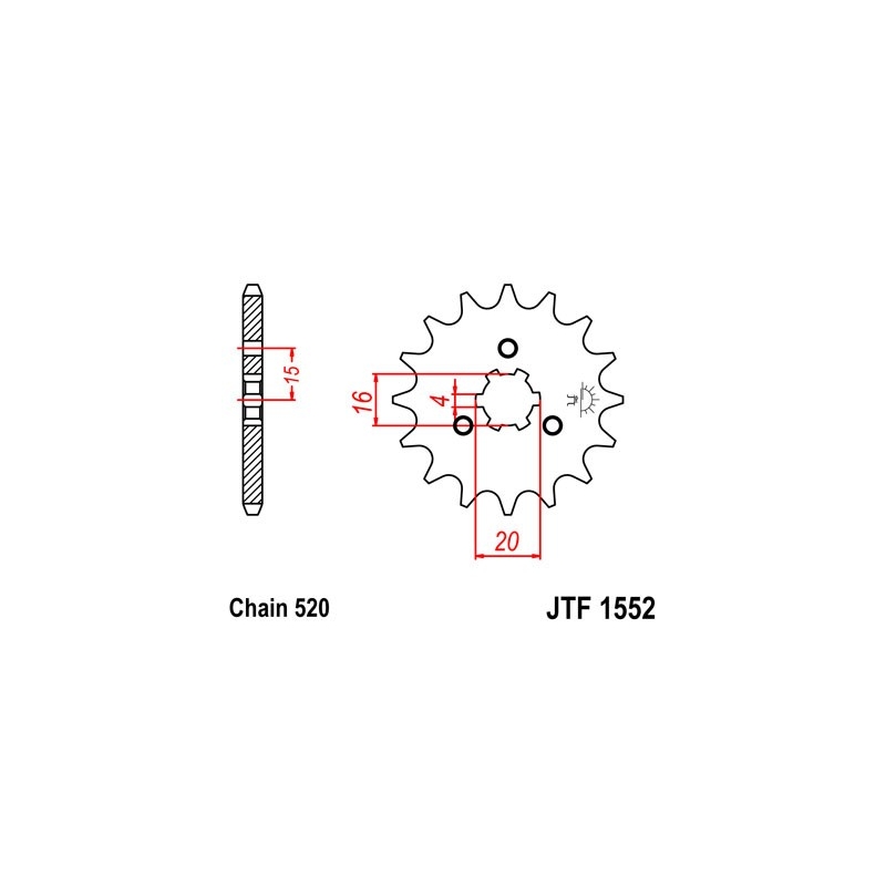 Ritzel JT 11T, 520