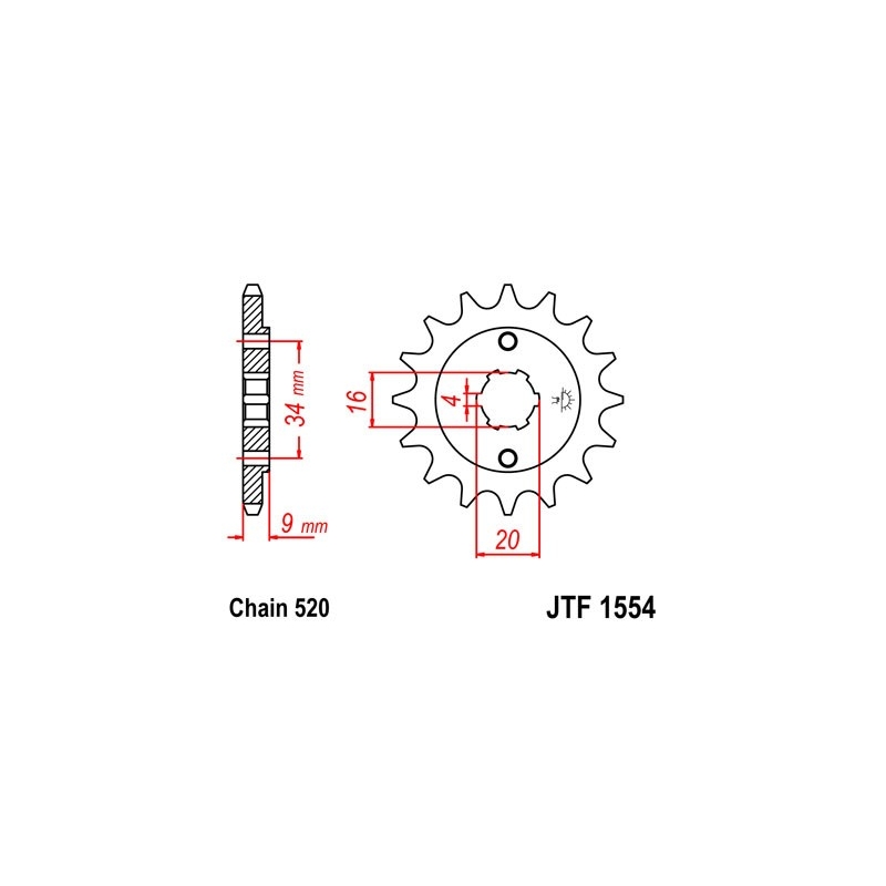 Ritzel JT 14T, 520
