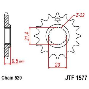 Ritzel JT JTF 1577-15 15T, 520