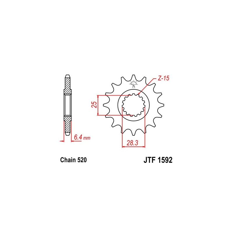 Ritzel JT 14T, 520