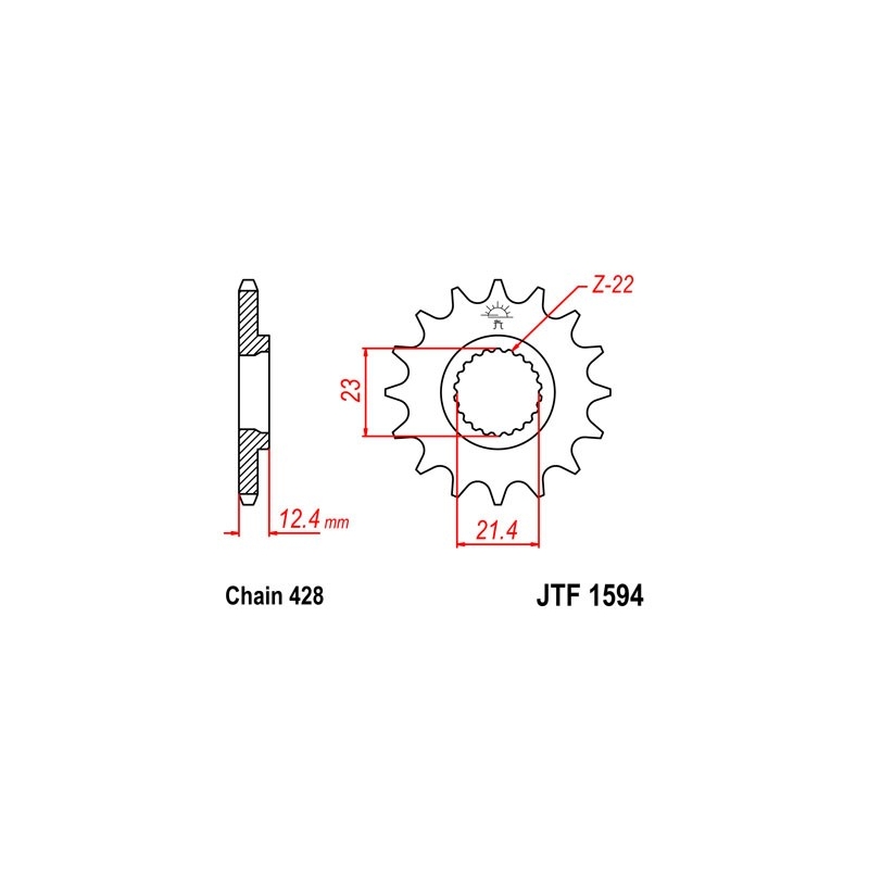 Ritzel JT 15T, 428