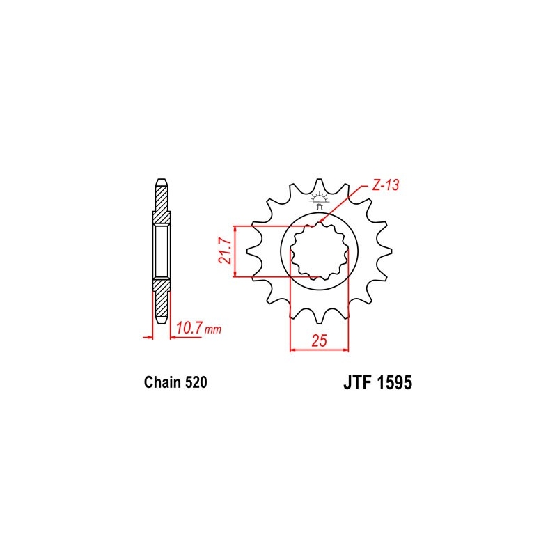 Ritzel JT 16T, 520