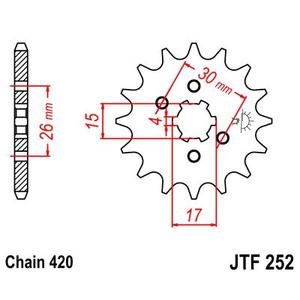 Ritzel JT JTF 252-13 13T, 420