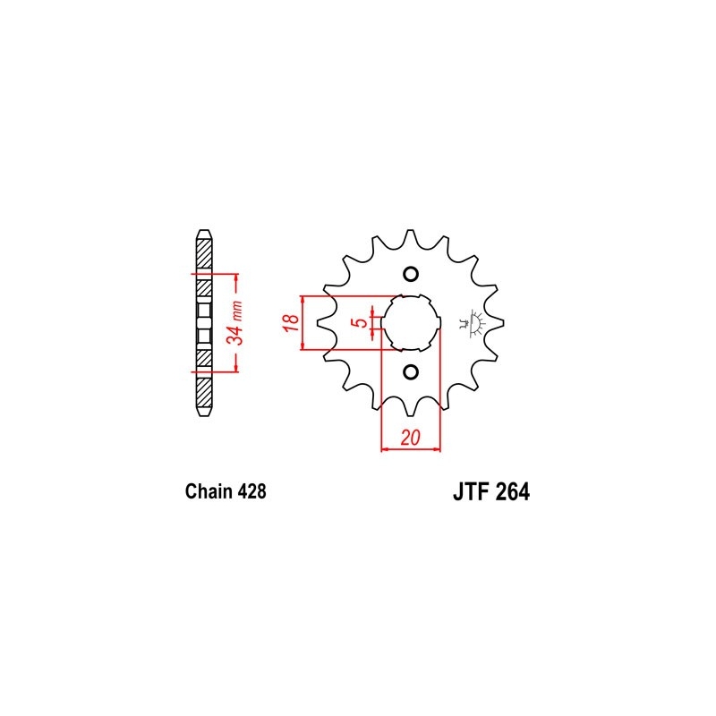 Ritzel JT 15T, 428
