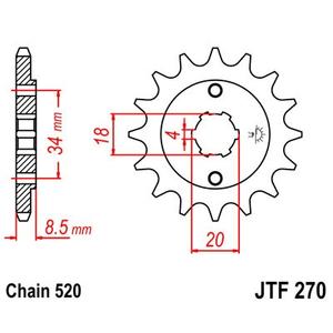 Ritzel JT JTF 270-13 13T, 520