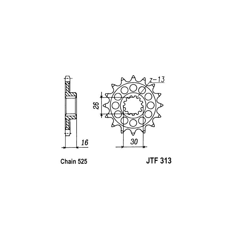Ritzel JT 16T, 525