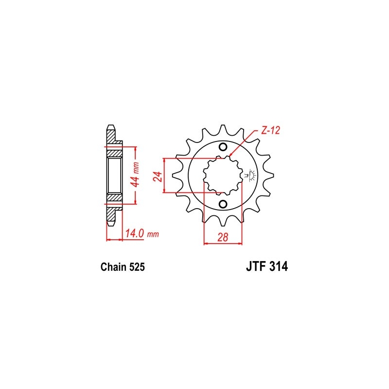 Ritzel JT 15T, 525