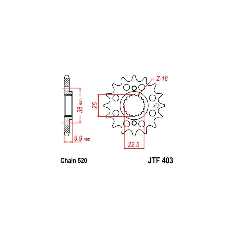Ritzel JT 15T, 520