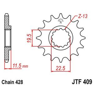 Ritzel JT JTF 409-14 14T, 428