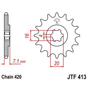 Ritzel JT JTF 413-13 13T, 420