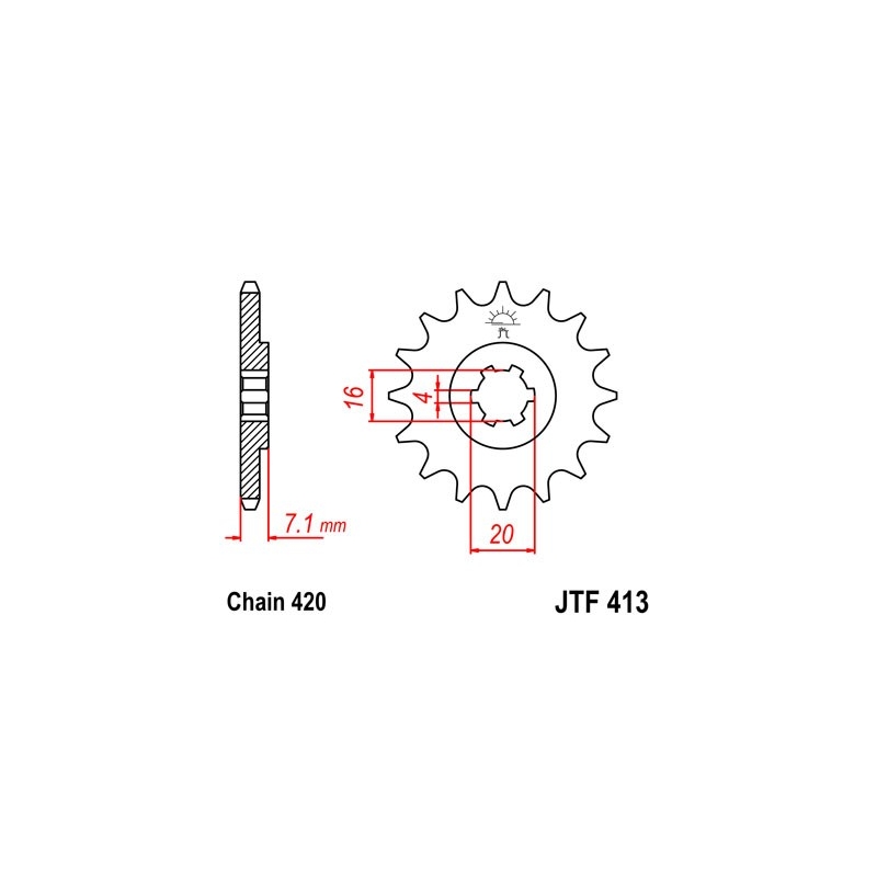 Ritzel JT 15T, 420