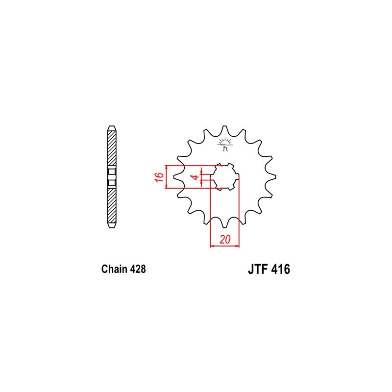 Ritzel JT 14T, 428