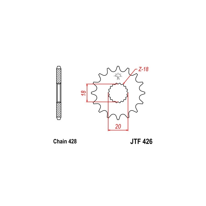 Ritzel JT 11T, 428