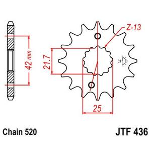 Ritzel JT JTF 436-16 16T, 520
