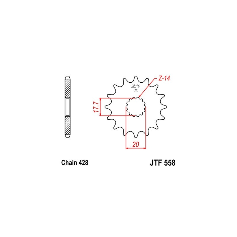 Ritzel JT 13T, 428