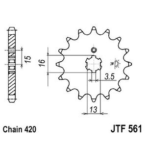 Ritzel JT JTF 561-14 14T, 420