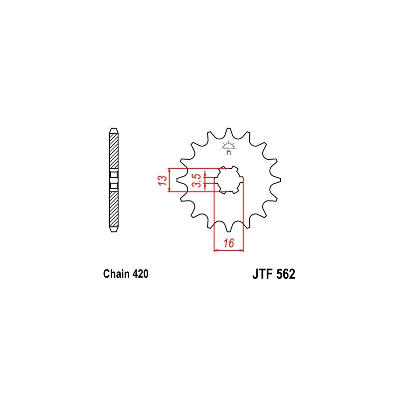 Ritzel JT 9T, 420
