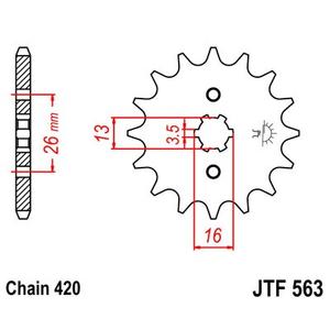 Ritzel JT JTF 563-14 14T, 420