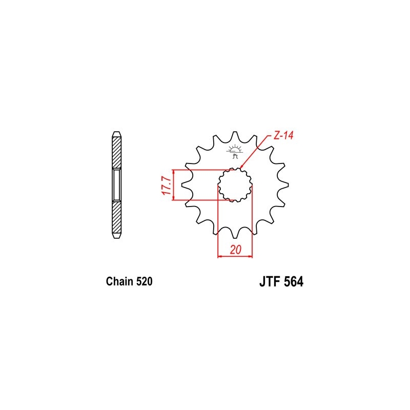 Ritzel JT 15T, 520