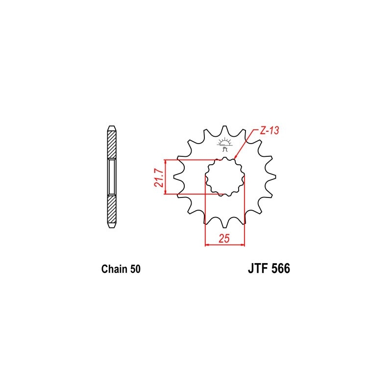 Ritzel JT 15T, 530 rubber cushioned