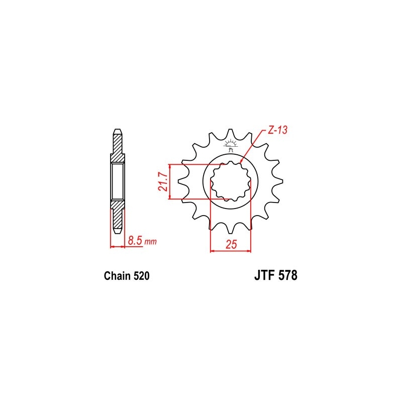 Ritzel JT 15T, 520