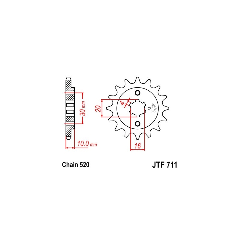 Ritzel JT 12T, 520