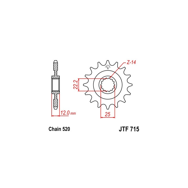 Ritzel JT 12T, 520