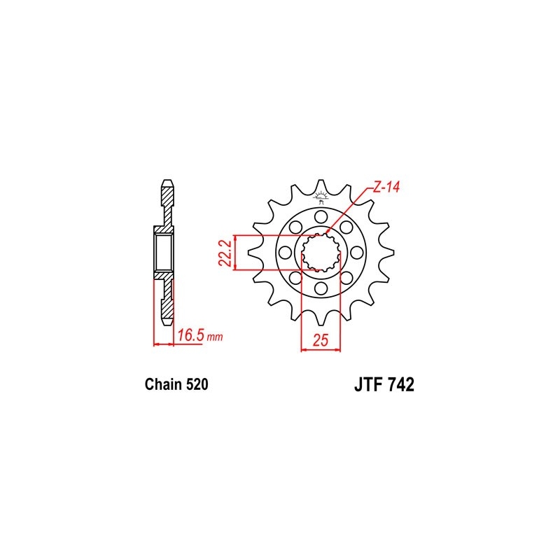 Ritzel JT 15T, 520