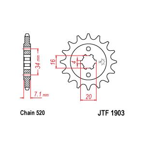 Ritzel JT JTF 1903-14 14T, 520