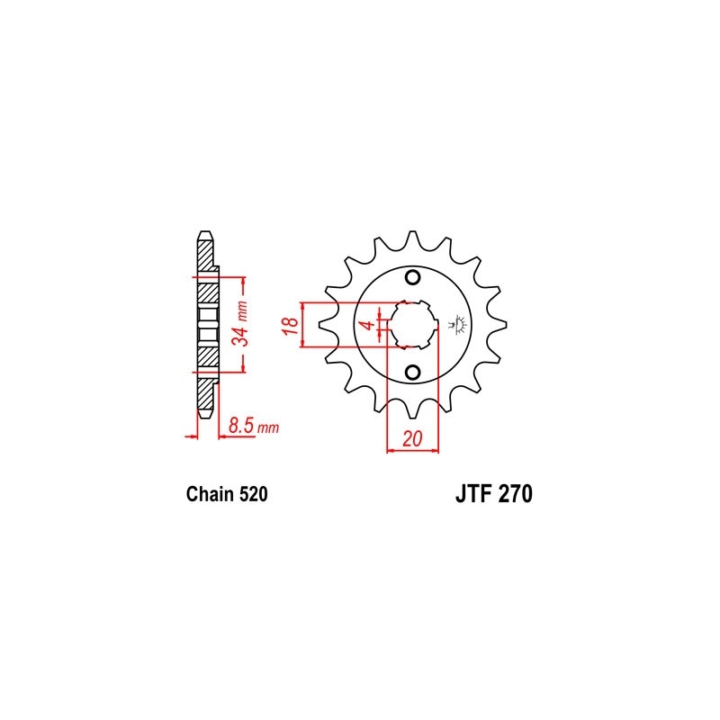 Ritzel JT 12T, 520