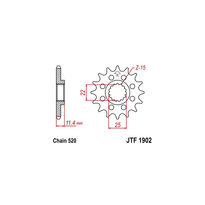 Ritzel JT 13T, 520
