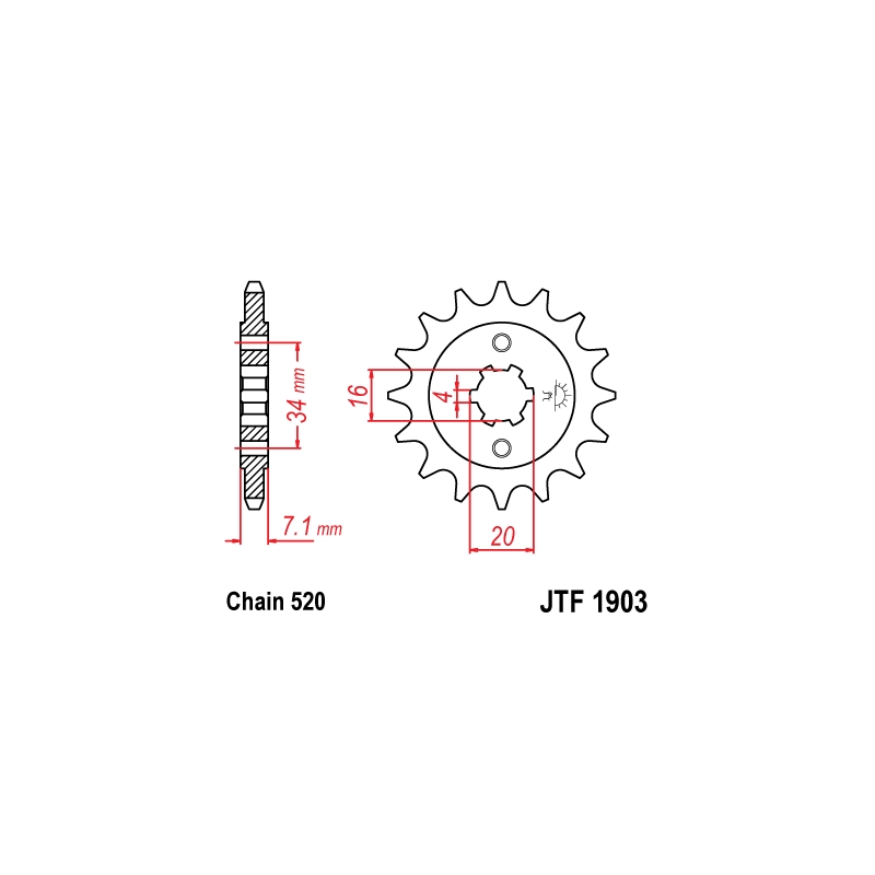 Ritzel JT 13T, 520