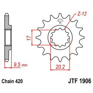Ritzel JT JTF 1906-15 15T, 420