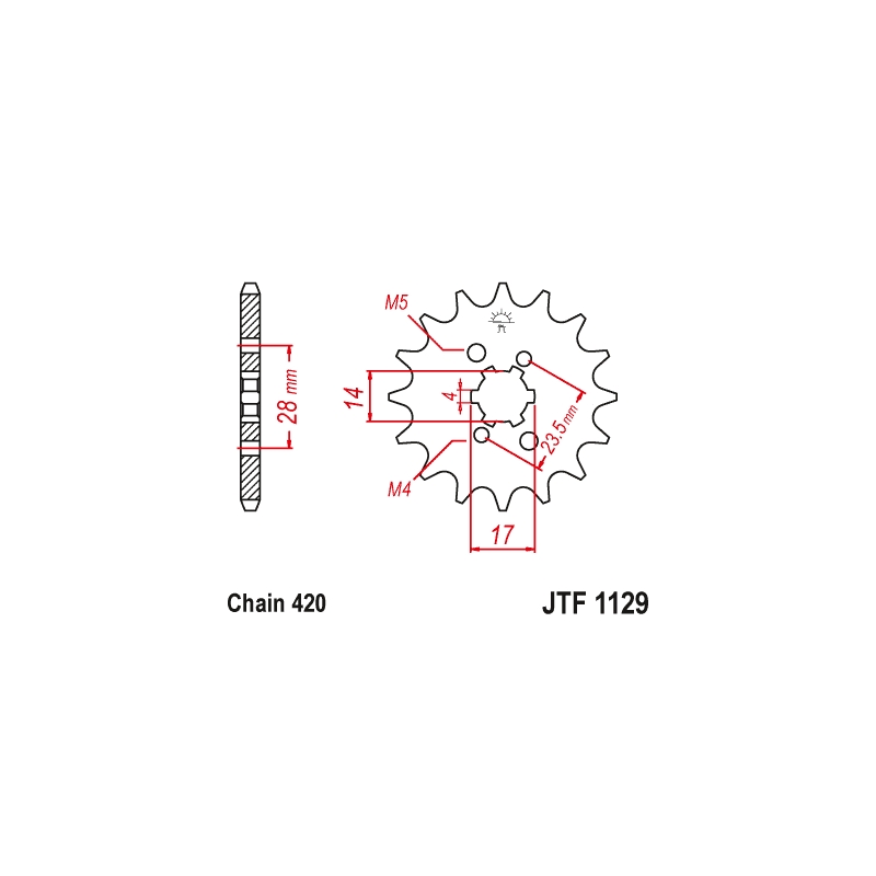 Ritzel JT 14T, 420