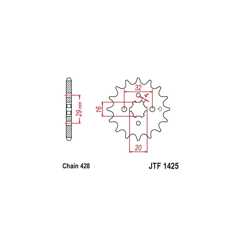Ritzel JT 14T, 428