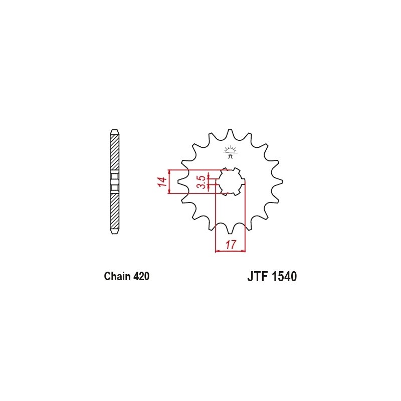 Ritzel JT 14T, 420