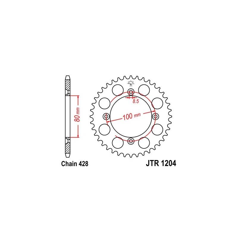 Ketten Rad JT 50T, 428 Ausverkauf