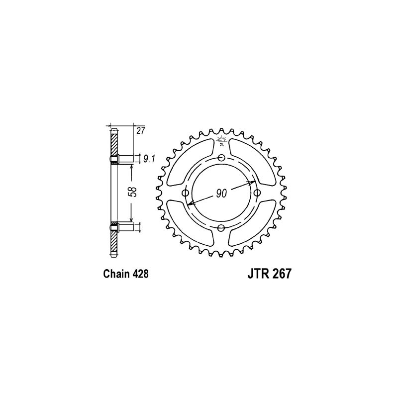 Ketten Rad JT 39T, 428