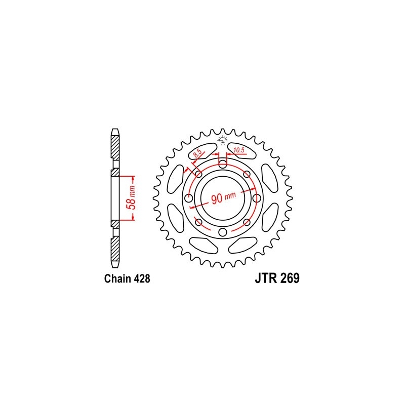 Ketten Rad JT 56T, 428