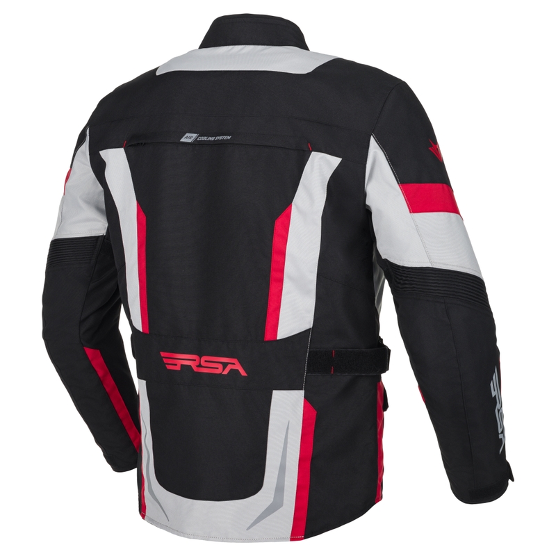 Motorradjacke RSA EXO 2 schwarz-grau-rot
