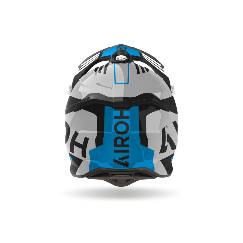 Airoh Strycker Brave 2024 Motocross-Helm glänzend blau-grau Ausverkauf