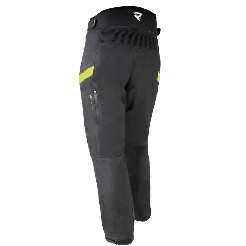 Damen-Motorradhose Street Racer Vix Schwarz-Fluo-Gelb